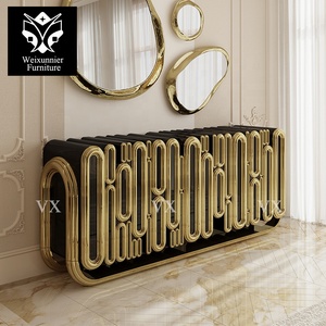 Table console de luxe contemporaine pour salon Entrée Classique Moderne <span class=keywords><strong>Buffet</strong></span> en bois avec rangement - Product Image 3