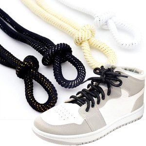 WEGOODZF Lacets de chaussures métalliques brillants ronds personnalisés en polyester de haute qualité pour chaussures décontractées Baskets disponibles en paire - Product Image 2