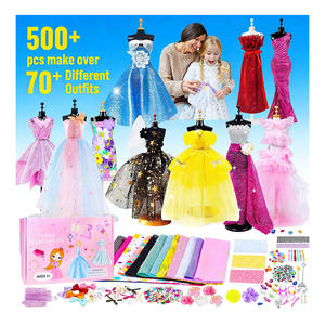 Kit de studio de conception de mode pour débutants, couture, artisanat, mannequin, gabarits en tissu plastique, accessoires, outils, tutoriel vidéo, âges huit ans et plus - Product Image 6