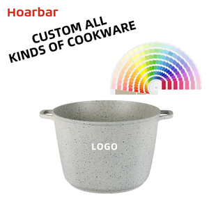 Olla <span class=keywords><strong>para</strong></span> Sopa <span class=keywords><strong>de</strong></span> Aluminio con Tapa <span class=keywords><strong>de</strong></span> Vidrio, Certificada por LFGB, Antiadherente, Compatible con <span class=keywords><strong>Inducción</strong></span> y Gas, Venta al Por Mayor, Logotipo Personalizado OEM - Product Image 2