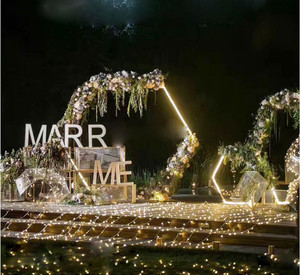 Metal Iron <b>Backdrop</b> Gold Arch Decor High Quality <b>Wedding</b> Props Hexagonal Floral <b>Stand</b> for <b>Wedding</b> Party Decoration <b>Wedding</b> Arch - Product Image 6