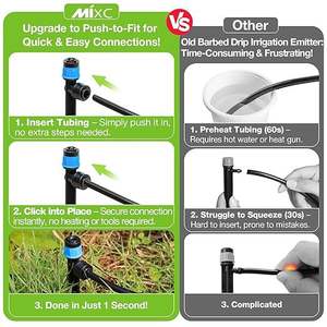 Système d'irrigation de jardin en plastique à connexion rapide, arroseur au sol réglable, dispositif d'arrosage automatique, lot de 60 - Product Image 2