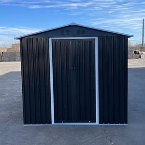 Large Outdoor Storage <strong>Shed</strong> <strong>8</strong> <strong>X</strong> 8FT Galvanized Steel with Sliding Doors Durable Tool Storage for Backyard - Product Image 2
