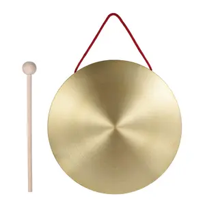 Nouveauté 22 cm main Gong cymbales laiton <span class=keywords><strong>cuivre</strong></span> chapelle opéra Instruments de <span class=keywords><strong>percussion</strong></span> avec marteau rond - Product Image 1