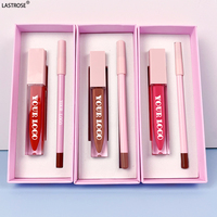 Kit de maquillage pour les lèvres rose, gloss à lèvres mat pailleté, huile à lèvres, crayon à lèvres vegan haute pigmentation, rouge à lèvres liquide, gloss à lèvres brillant, kit de crayon à lèvres