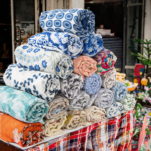 Collection de foulards longs en coton floral pour femmes, 56 couleurs au choix, châle tendance, foulard ethnique, hijab, serviette de plage - Product Image 3