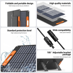 Panneau solaire monocristallin portable pliable de 100W sur mesure pour le camping et la recharge - Product Image 6