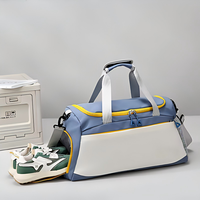 Sac de sport personnalisé avec compartiment à chaussures, petit sac de sport résistant à l'eau pour la remise en forme et les voyages