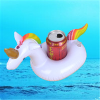 Porte-boissons flottants en PVC personnalisés en forme de flamant rose, porte-gobelets gonflables pour la plage, la piscine