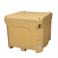 Bac de transport isotherme en plastique pour poissons et crevettes vivantes, grande glacière isolée 660L