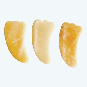 Horn Shape Jade Gua Sha Facial Anti Wrinkle <b>Massager</b> Custom Guasha Logo Body Gua Sha Yellow Jade Tool - Product Image 1