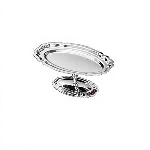 Bol à dessert ovale moderne en acier inoxydable 304, sans BPA, écologique, pour fêtes, coupes à glace, gâteaux et thé de l'après-midi à domicile - Product Image 4