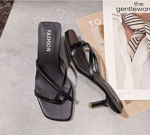 Sandales à talons hauts pour femmes, best-seller, avec design tendance, nouveau style d'été, à bout ouvert et brides croisées, talon épais - Product Image 4