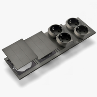Interruptores y Enchufes de Pared WESA Ultrafinos con Botón Pulsador de 1/2/3 Vías, Enchufe Europeo de 1/2 Vía, Combinación Libre, Diseño Moderno de Lujo