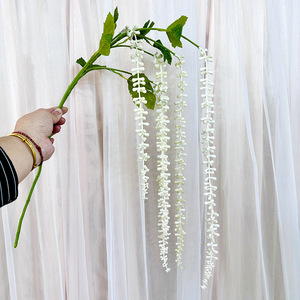 Sang trọng bất động cảm ứng mới trần hoa sắp xếp mềm cao su cây xanh dài giả chuỗi của nhựa ngọc trai nhà máy cho đám cưới nhà - Product Image 6
