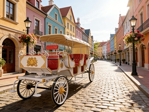 Charrette touristique électrique vintage <span class=keywords><strong>de</strong></span> luxe à 4 roues, stable, pour le transport <span class=keywords><strong>de</strong></span> passagers - Product Image 6
