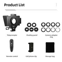 Pronstoor T3 Mini Téléprompteur Portable pour Enregistrement DSLR, Inscriber, Télécommande pour Prise de Vue Vidéo Mobile
