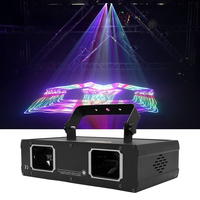 Night Club Laser Lighting RGB Proyector láser 2 ojos 500MW Rojo + Verde + Azul Luz láser para Dj Disco Party Bar
