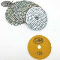 Daofeng Tampons de polissage abrasifs diamantés de 3, 4, 5 et 6 pouces pour pierre et granit, personnalisables OEM, utilisation humide, 50 unités # -3000 #   Grit