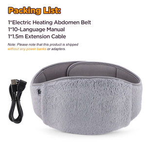 Heating Waist Belt <b>Plush</b> Waistband 3-Gear Temperature Control Hand Warmer Waist Warmer Belly Warmer for Winter Cold Protection - Product Image 2