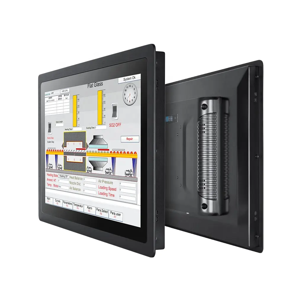 Aluminum Case Waterproof IP65 Front Panel 10.1 12 12.1 15.6 17.3 18.5 Inch Flat Touchscreen Embedded Industrial Touch Monitor