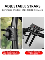 Mousqueton UMEDO en alliage de zinc et ABS avec crochet de suspension pour casque et serrure à code pour vélos et trottinettes électriques