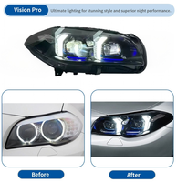 Neues Upgrade Schlangenaugen-Stil LED DRL Scheinwerfer 5er Serie F10 2011-2017 Zweifarbig 4000K Tagfahrlicht Plug & Play 4000 Lm