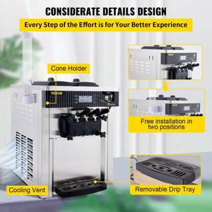 Máquina para hacer helados suaves de 3 sabores Máquina para hacer helados suaves - Product Image 6