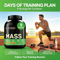Protéine de Lactosérum Personnalisable Hyper Mass Gainer Max, Poudre Isolat Protéiné pour Prise de Masse Musculaire, Boisson Protéinée 50g+ Protéines Pures et Naturelles