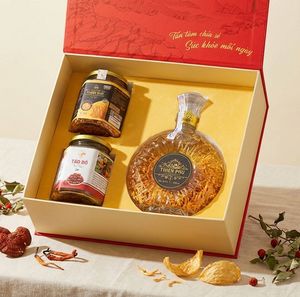 ชุดของขวัญฟู่อันคัง รับผลิตแบบ OEM ODM ไวน์ถั่งเช่าผสมถั่งเช่าซินเนนซิสและพุทราแดง บรรจุภัณฑ์แบบกำหนดเองสำหรับเจ้าของแบรนด์ - Product Image 1