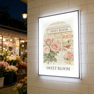 Free Design Custom Logo Outdoor Hanging Light Box Acrylic Ultra Thin LED Lightbox Sign for Shop Wall Decor - Product Image 2