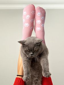 5 pares de calcetines térmicos bonitos de invierno para mujeres, regalos para amantes de los gatos, medias navideñas perfectas para adolescentes, niñas y mujeres divertidas - Product Image 5