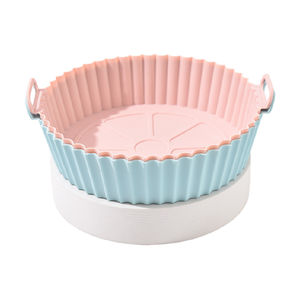 Vente en gros LMK241 Panier de cuisson en silicone multifonctionnel, tapis pliable résistant à la chaleur pour friteuse à air, recyclable - Product Image 3