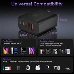 Caricatore da Muro HYTO USB a Ricarica Rapida 60W USBC 5 Porte PD 30W Adattatore di Alimentazione Multiporta Tipo C per Telefoni Cellulari - Product Image 6