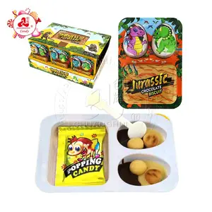 Jurassic Dinosaurus Ei Vormige Chocolade Biscuit En Popping Candy