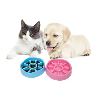 Hot Fashion Eco Friendly Plastic Toxic Free Dog Food Bowl Pet Slow Eating Feeder Bowl Suitable for Small Animals