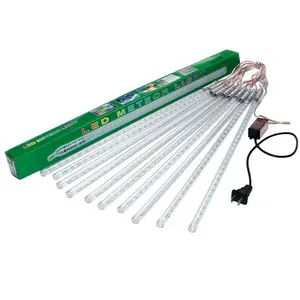 80cm ארוך שלג סתיו מטאור LED צינור אור; 12mm קוטר; 10 יח'\סט; AC90-260V קלט אדום/ירוק/כחול/לבן חם/מגניב לבן/צבעוני