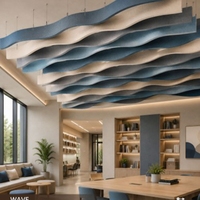 Panneaux de plafond acoustiques insonorisants, absorbants le son, auto-adhésifs, en feutre hexagonal en polyester, ignifuges et imperméables