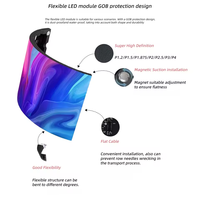 Pantalla Curva RGB P1.53 P1.86 P1.875 P2 P2.5 P3 P4 P5, Panel Plegable, Módulo de Pantalla LED Flexible y Suave para Exposiciones