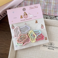 8 pinces à cheveux polyvalentes en forme d'étoile pour enfants, pinces à cheveux à franges et pinces à cheveux pour fille mignonne dans un sac
