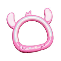Anneau à ressort en émail couleur bonbon en forme de cœur, fermoir à ressort ouvert coloré, petit crochet rond en métal pour la fabrication de bijoux