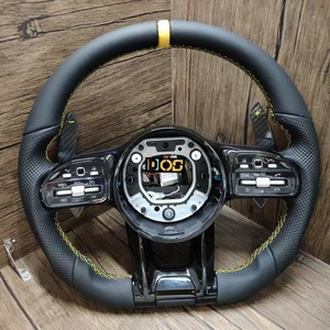 Volant en fibre de carbone pour <span class=keywords><strong>Mercedes</strong></span> Benz W206 W205 W204 W222 W223 W213 W177 W463 <span class=keywords><strong>AMG</strong></span> GT GLS63 GLE63 SL63 G63 <span class=keywords><strong>A45</strong></span> C63 E63 - Product Image 4
