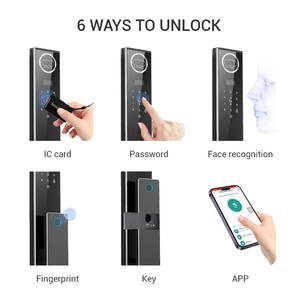 Seeyesdoor Video Waktu Nyata Tuya, Wifi pengenalan wajah kunci pintu pintar dengan kamera Digital tanpa kunci kunci kunci kunci pintar
