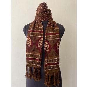 Designer Premium Soft Ryon Hand Block Ajrakh Print Stole Confortable et élégant Lavable en machine Parfait pour les festivals - Product Image 4