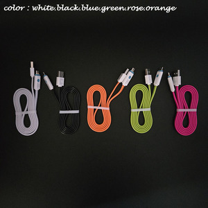 Tùy biến logo màu phẳng <span class=keywords><strong>LED</strong></span> nhận dạng đèn V8 Android dòng dữ liệu Micro USB Cáp - Product Image 6