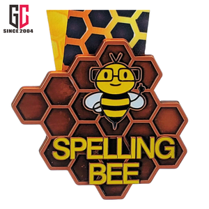 15 ans Usine personnalisé Spelling Bee Médaille en nid <span class=keywords><strong>d</strong></span>'abeille - Product Image 4