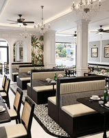 Ensemble de chaises de salle à manger de style français moderne, meubles en tissu de haute qualité, pour café, restaurant, appartement, salon, cuisine, villa