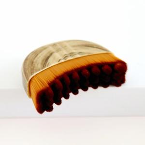 Nuovo pennello linfatico con contorno capelli sintetici raschietto viso per la cura degli occhi e del collo comoda posizione della maniglia - Product Image 4
