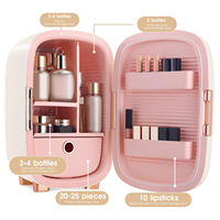 Mini-réfrigérateur portable 12L pour cosmétiques, réfrigérateur de maquillage pour chambre à coucher avec faible bruit (28 dB), petit réfrigérateur coffre avec système de refroidissement par air