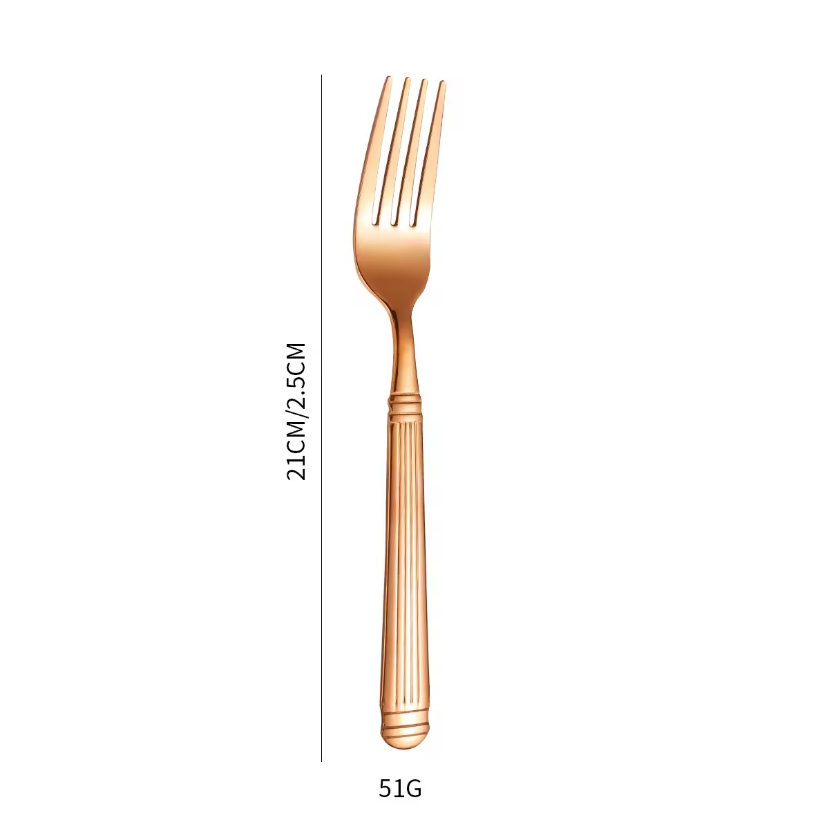 Fourchette de table en or rose